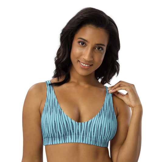 Better Off Blue padded bikini top