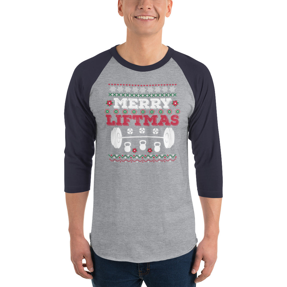 Merry LIFTMAS 3/4 sleeve raglan shirt