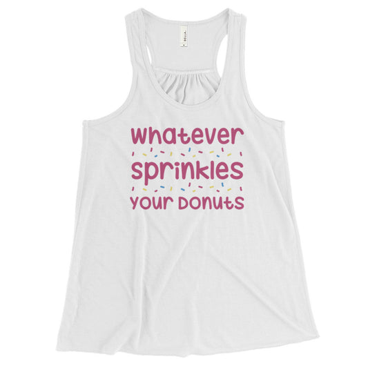 Sprinkled Donuts Flowy Racerback Tank