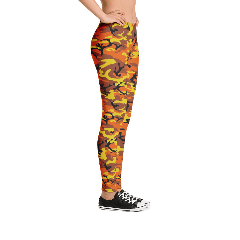 Orange Camo Leggings
