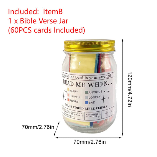 Bible Verses in a Jar Bible Verse Jar Spanish English Christian Scripture Prayer Hope Jar for Spiritual Growth Christian Gifts