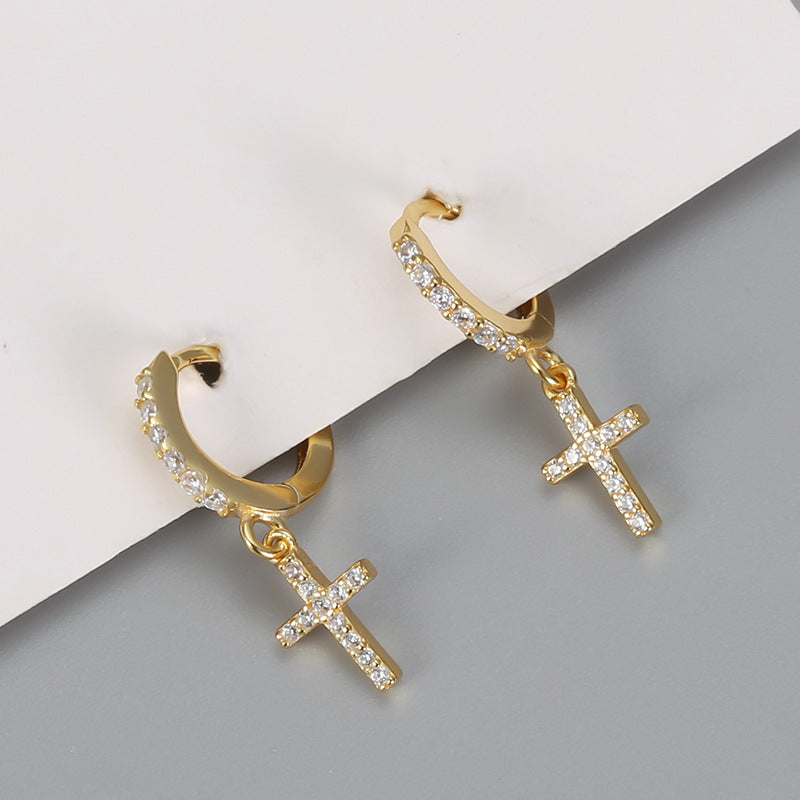 Dainty Cross Earrings