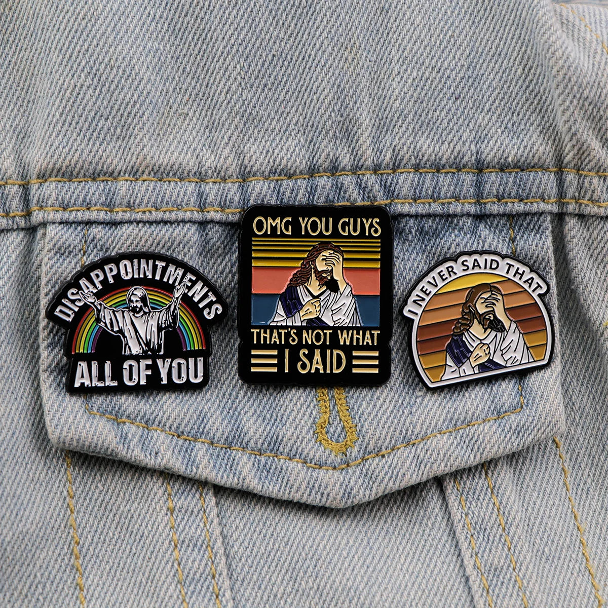 I Never Said That Funny Jesus Badge