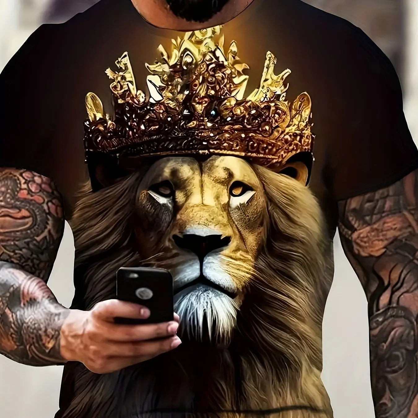 Gnarly 3D Graphic Print Novelty T-shirt