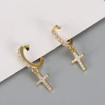 Dainty Cross Earrings