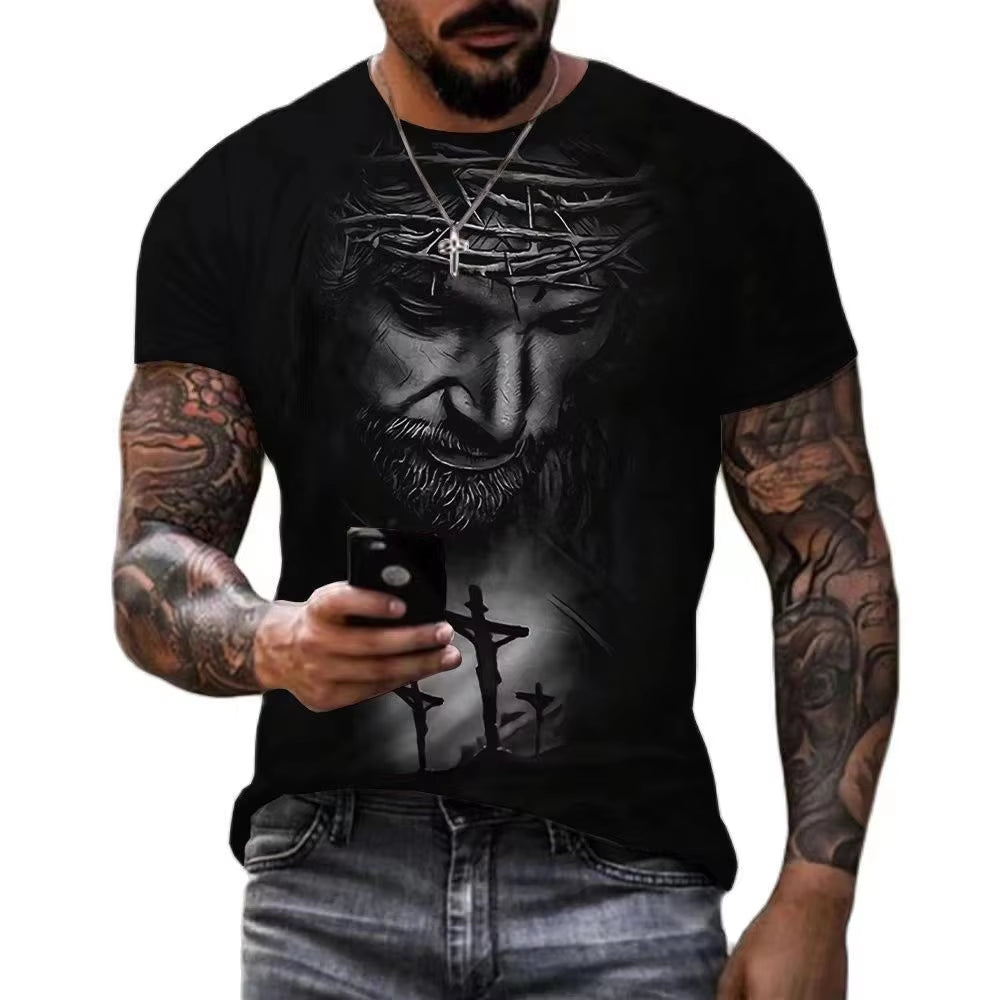 Jesus Christ T Shirts Men Women Clothing Summer Fashion Harajuku T-Shirt Cool Tee Shirt Homme 3D Print Streetwear Oversized Tops