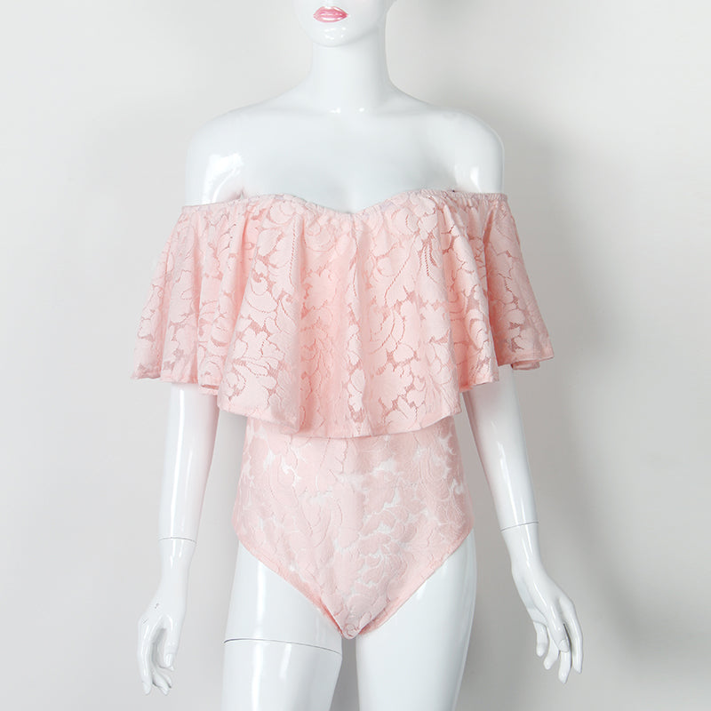 The Off Shoulder Lace Bodysuit