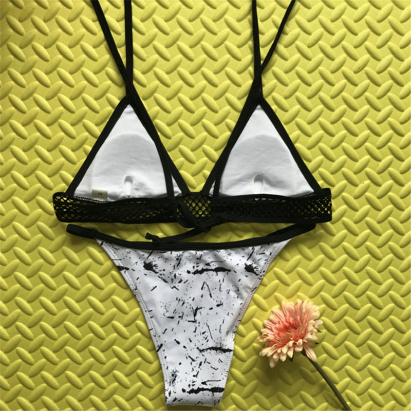 Black & White Marbel Bikini Set