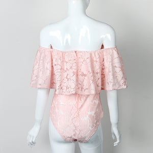 The Off Shoulder Lace Bodysuit