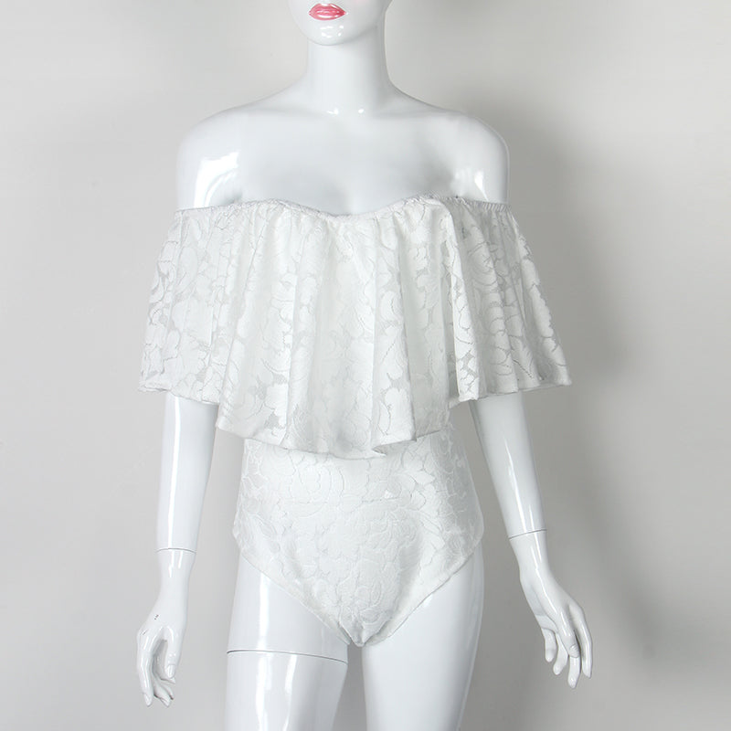 The Off Shoulder Lace Bodysuit