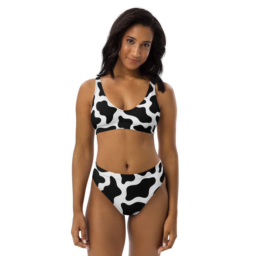 Bitch I'm a Cow high-waisted Bikini Set