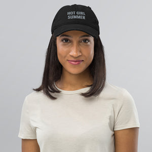 Hot Girl Summer Silver Distressed Dad Hat