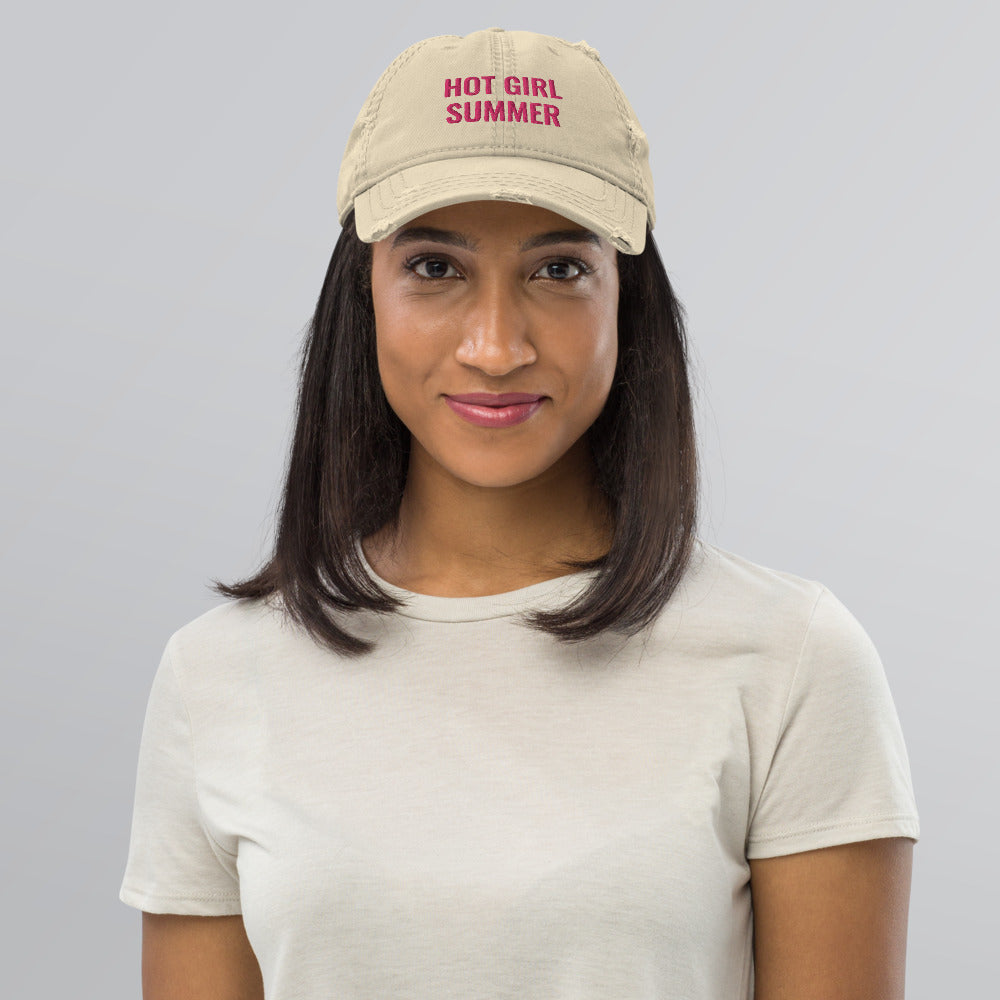 Hot Girl Summer Distressed Dad Hat