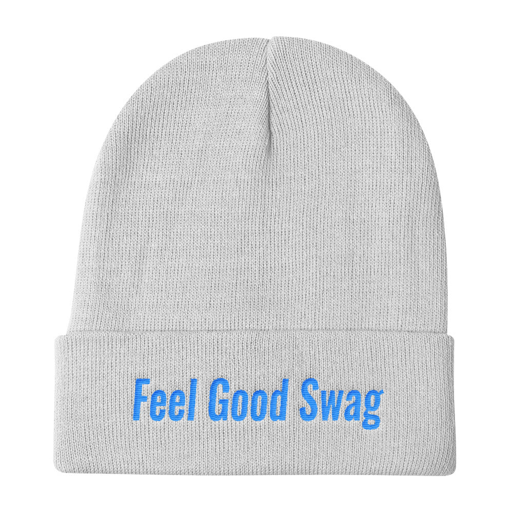 FGS Blue Embroidery Knit Beanie