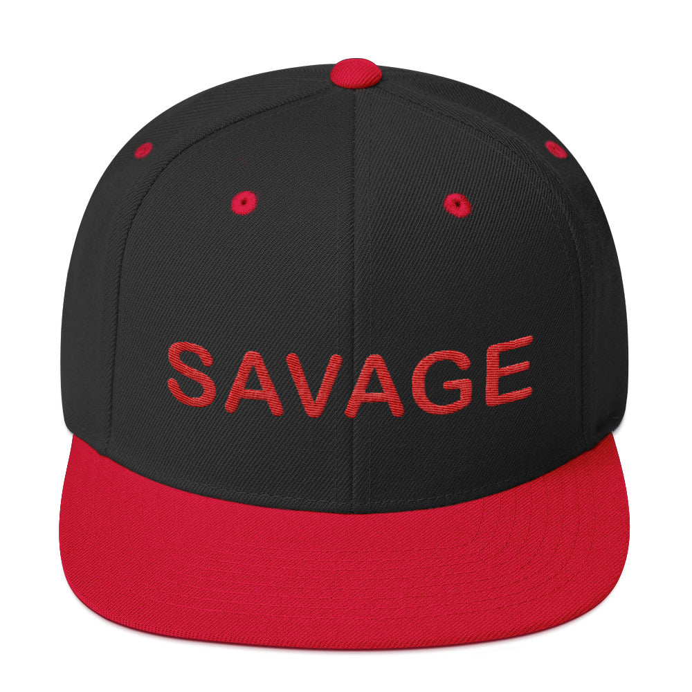 Savage Red Snapback Hat – Feel Good Swag