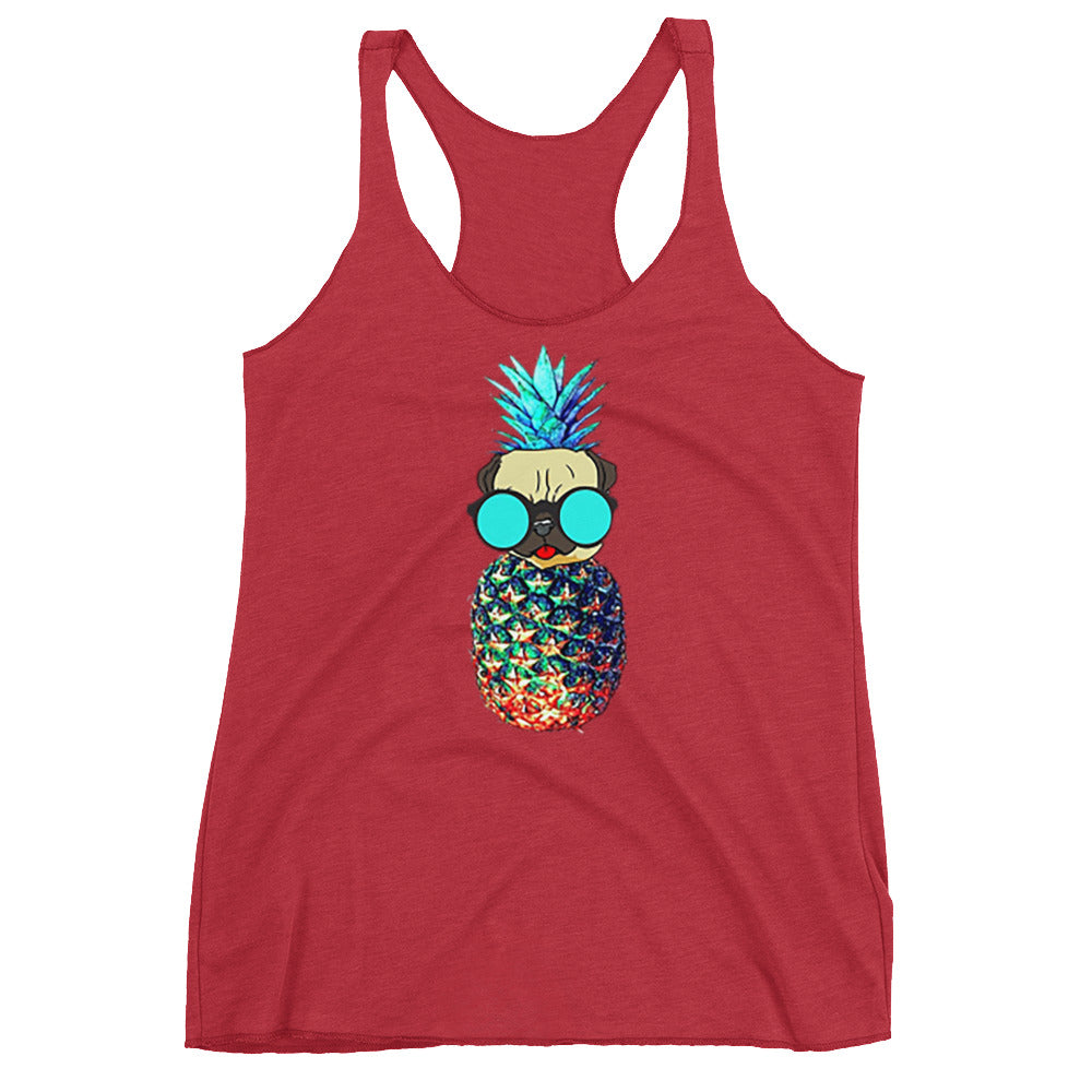 Pineapple Pug Women's Racerback Tank