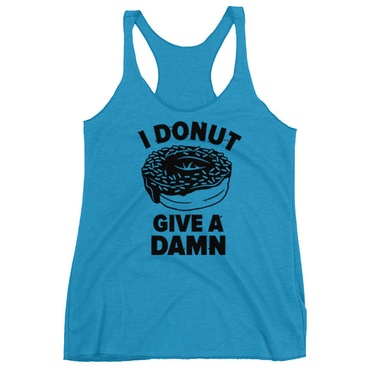 Donut Give A Damn Women's Racerback Tank