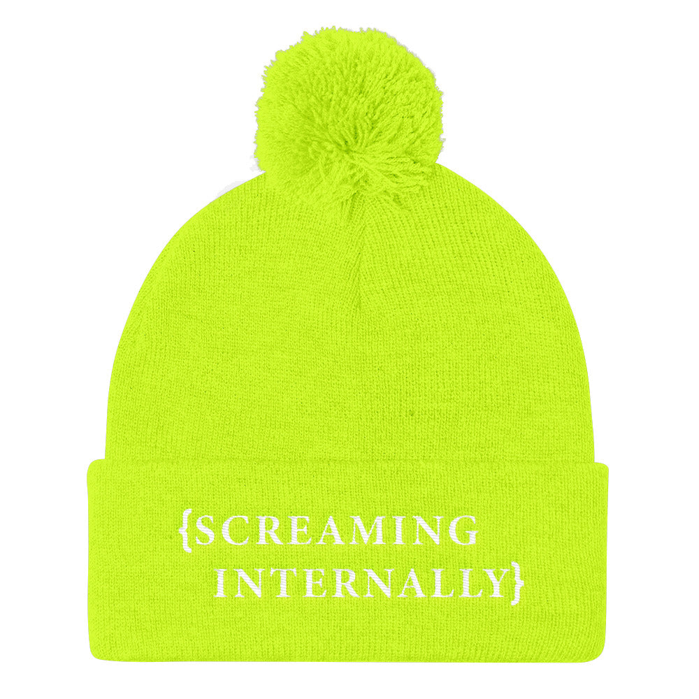 Screaming Internally Pom Beanie