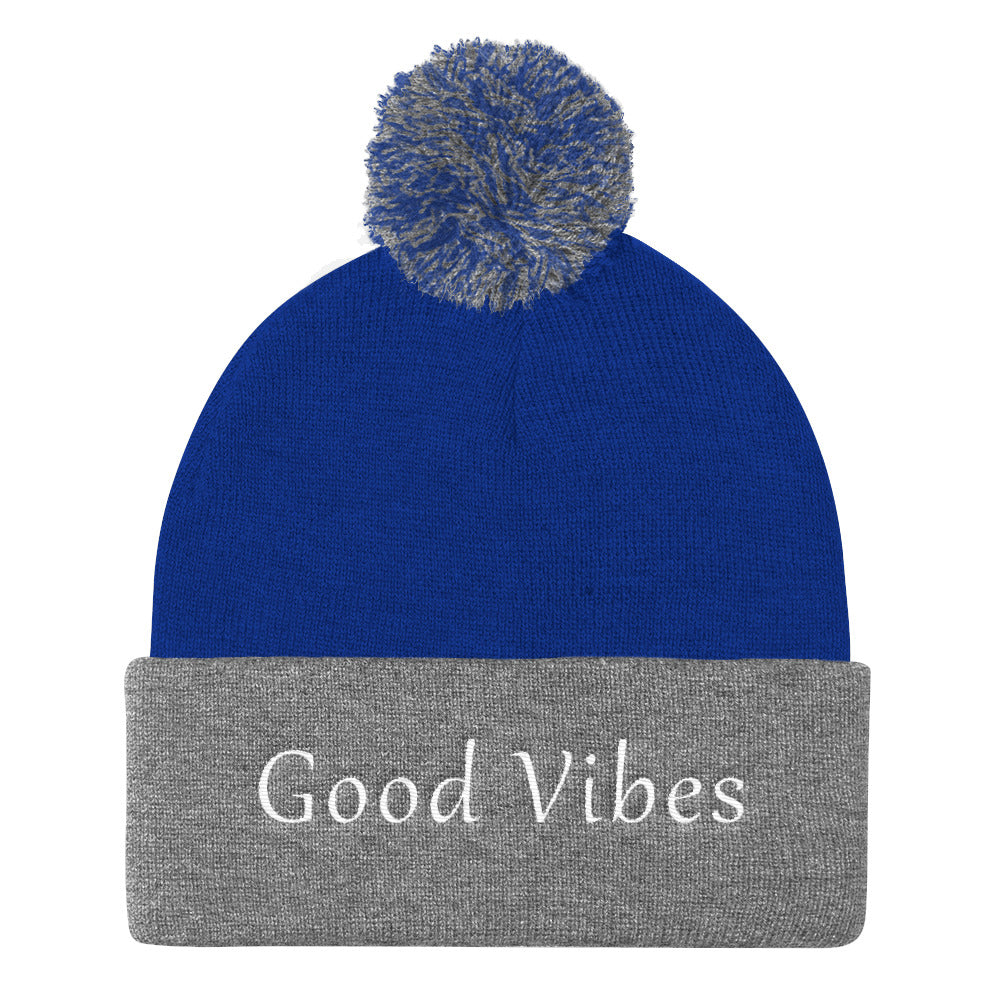 Good Vibes Pom Beanie