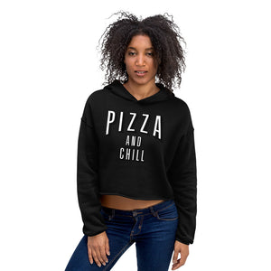 Pizza & Chill Crop Hoodie
