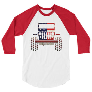 Merica' Jeep Unisex Baseball Shirt