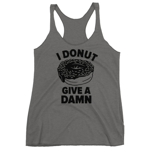 Donut Give A Damn Women's Racerback Tank