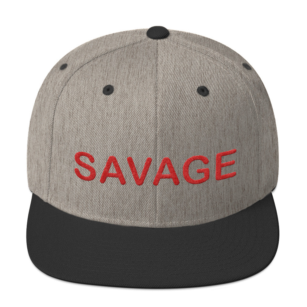 Savage Red Snapback Hat – Feel Good Swag