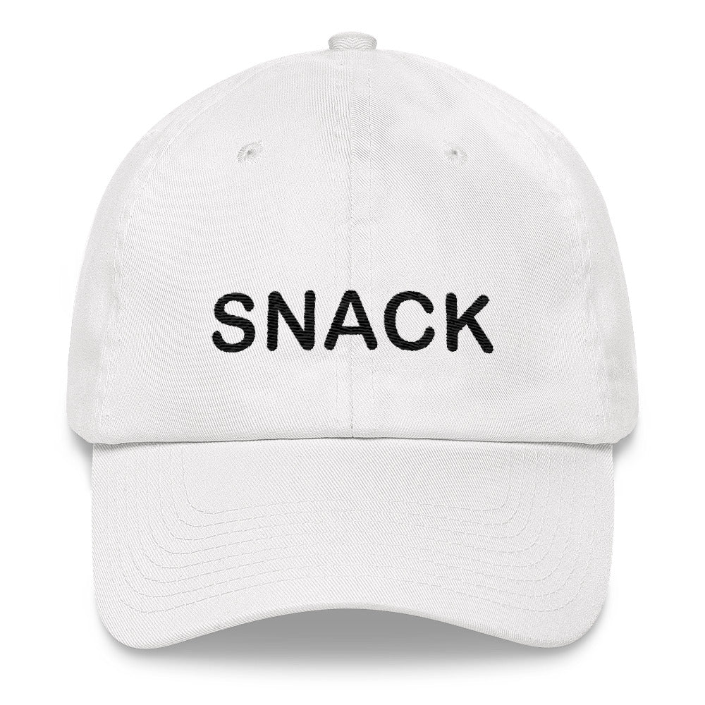Snack Dad hat Black Embroidery