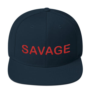 Savage Red Snapback Hat