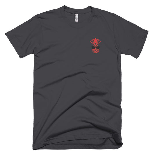 FGS Red & Black Pineapple Embroidered T-Shirt