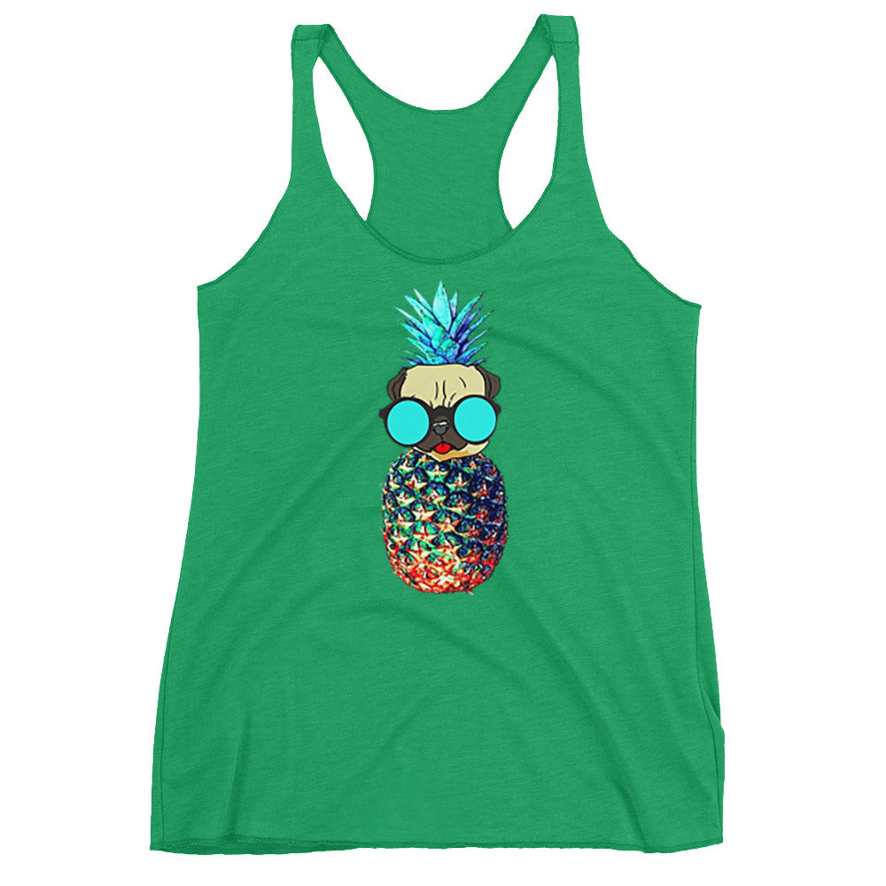 Pineapple Pug Women's Racerback Tank