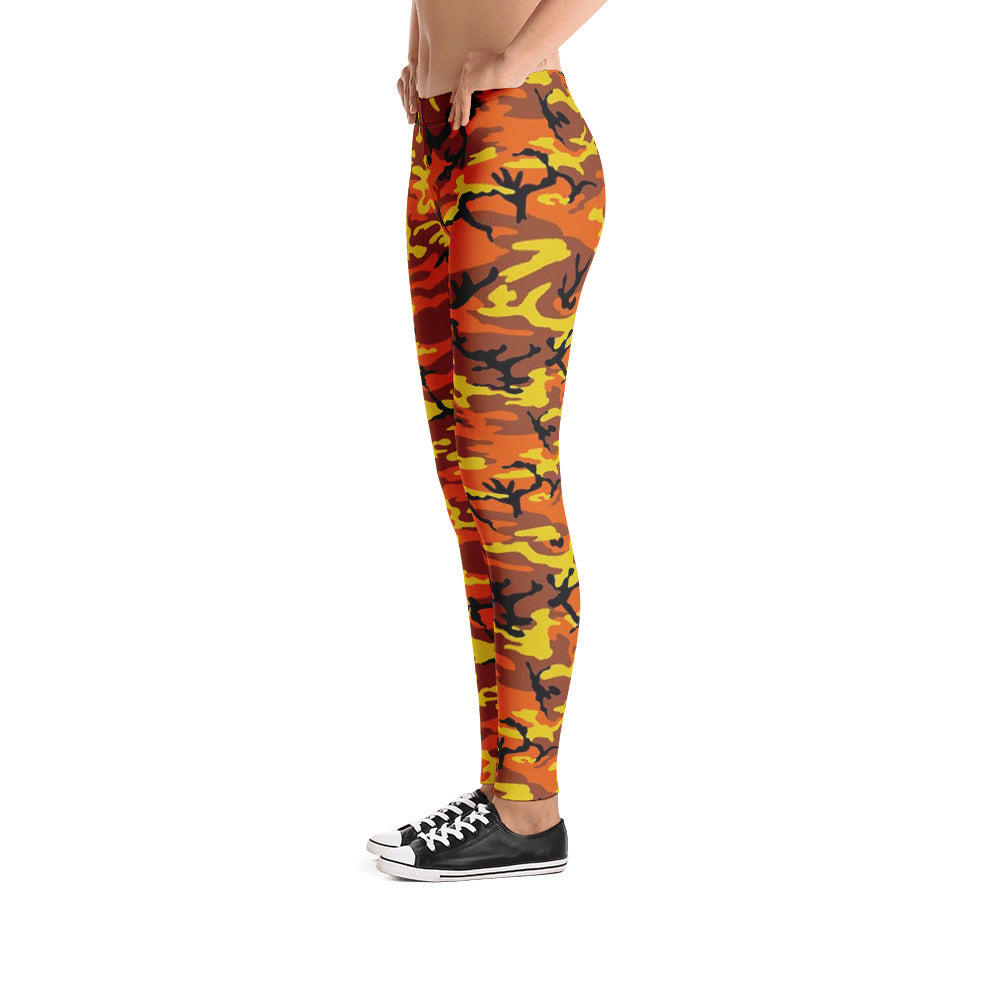 Orange Camo Leggings