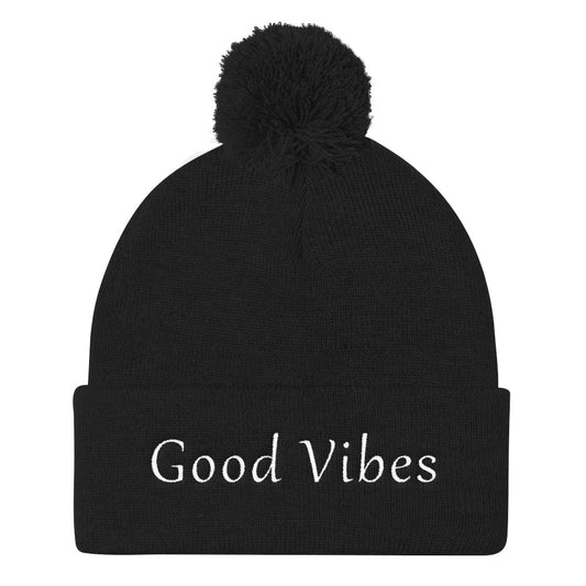 Good Vibes Pom Beanie
