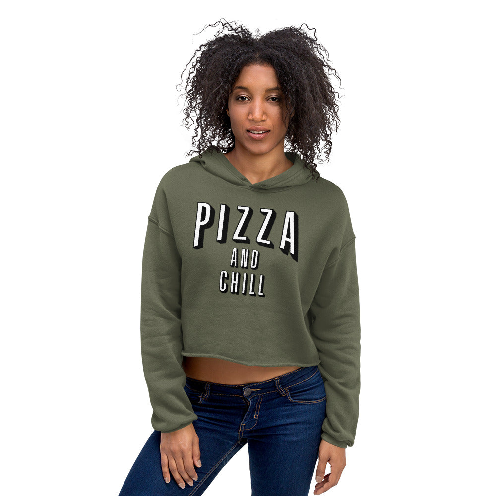 Pizza & Chill Crop Hoodie