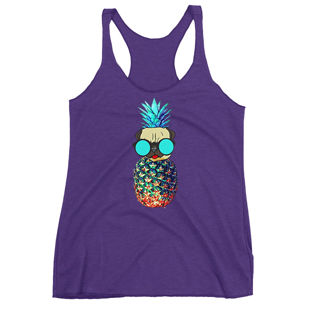 Pineapple Pug Women's Racerback Tank