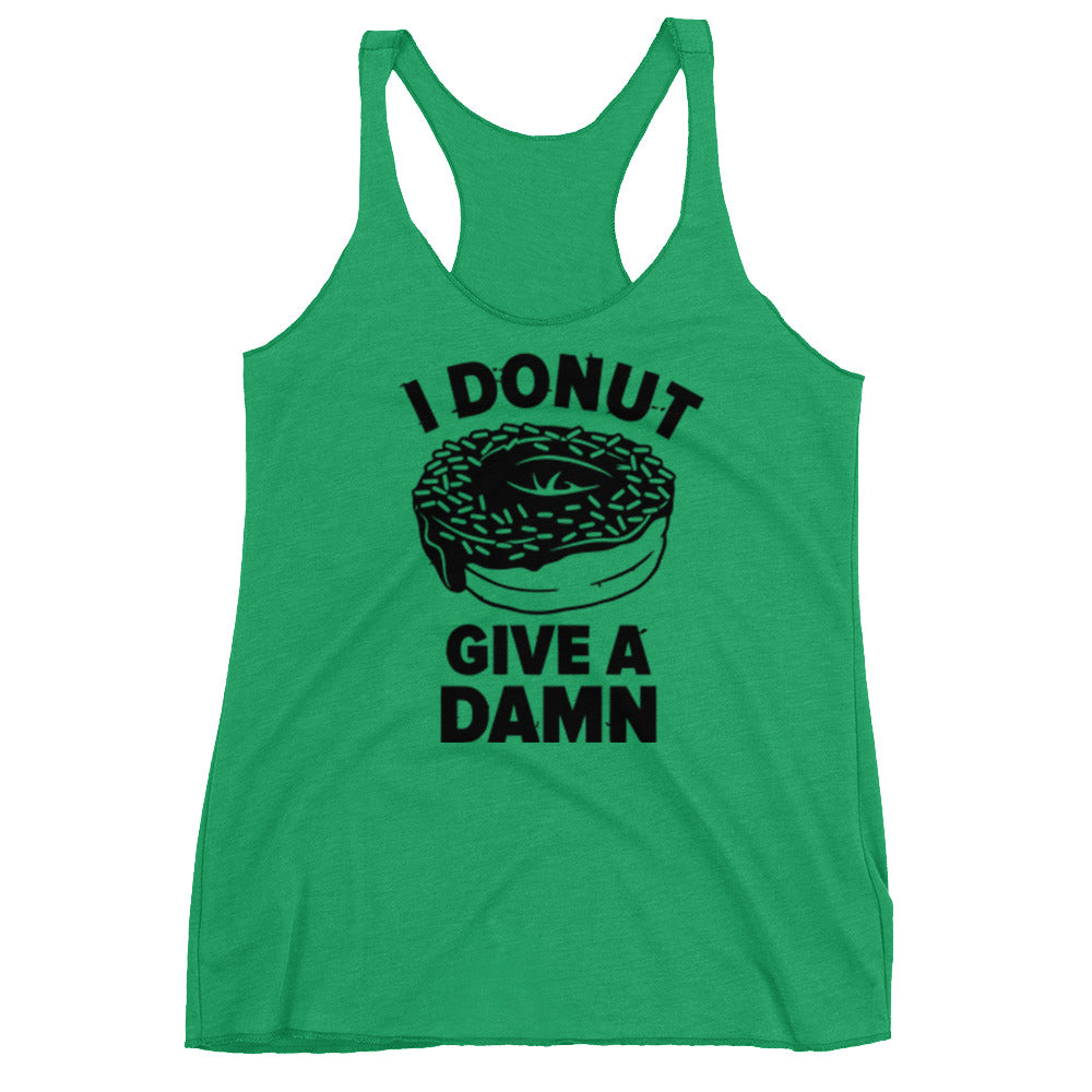 Donut Give A Damn Women's Racerback Tank