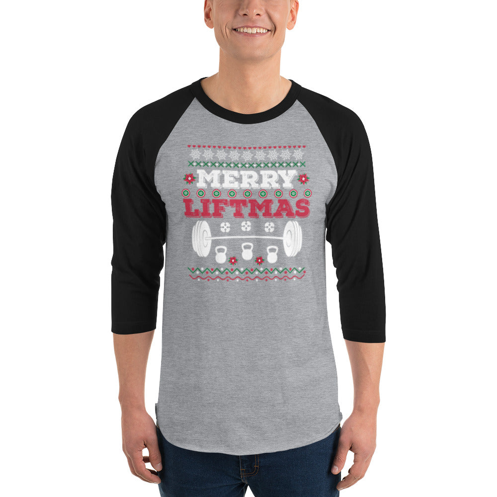 Merry LIFTMAS 3/4 sleeve raglan shirt