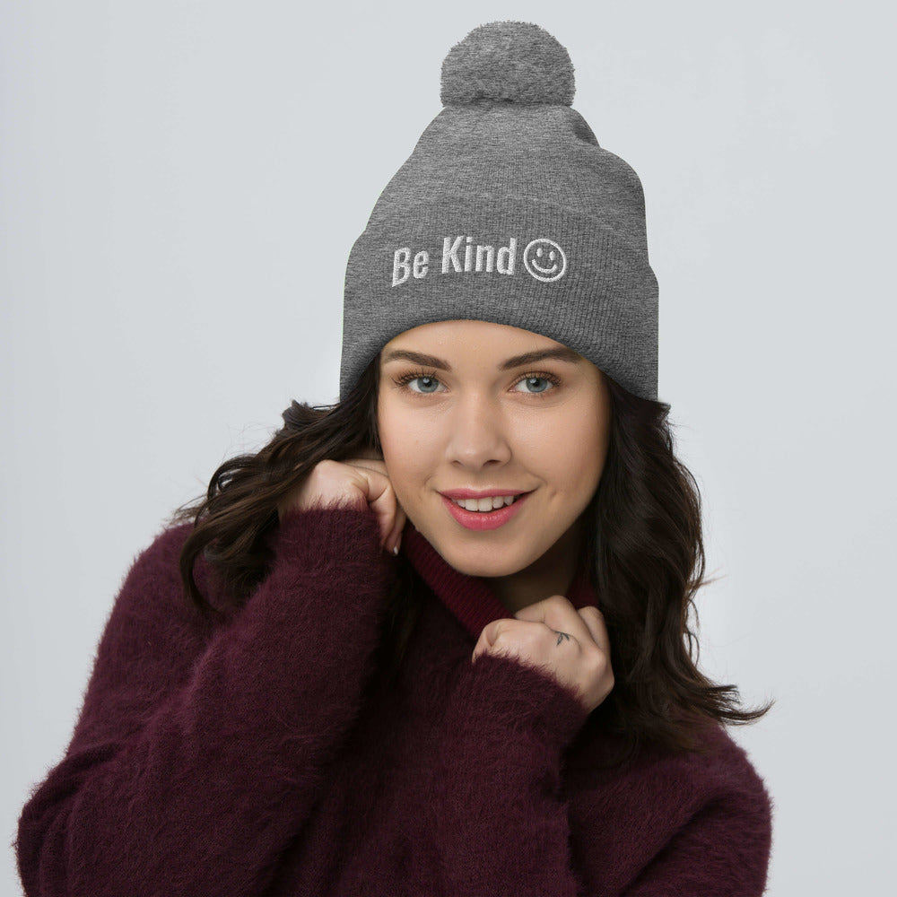 Be Kind Pom-Pom Beanie