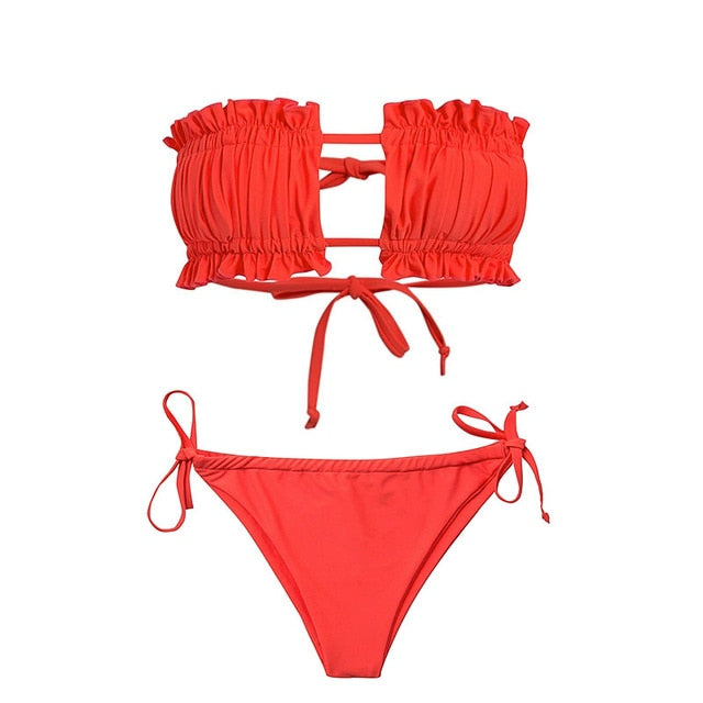 Ruffle Me Right Bikini Set