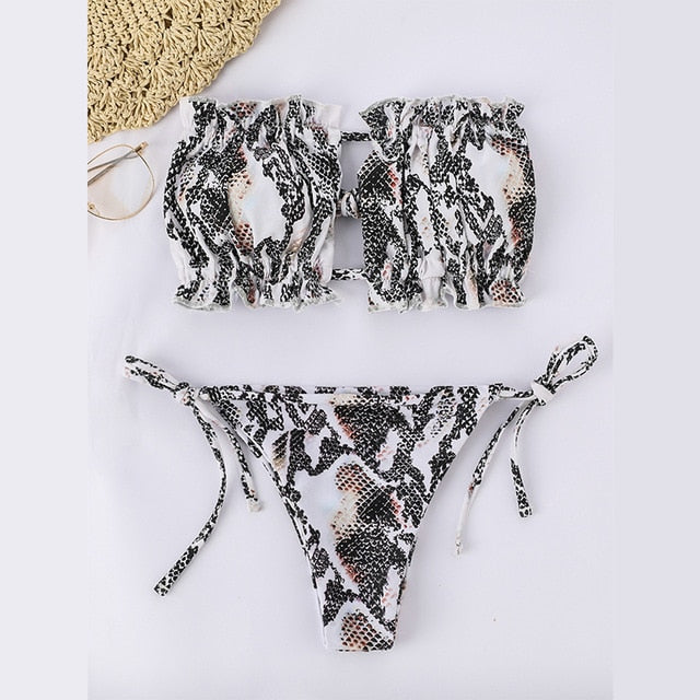 Ruffle Me Right Bikini Set