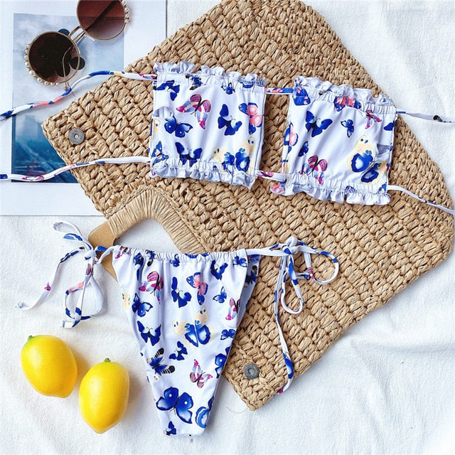 Ruffle Me Right Bikini Set