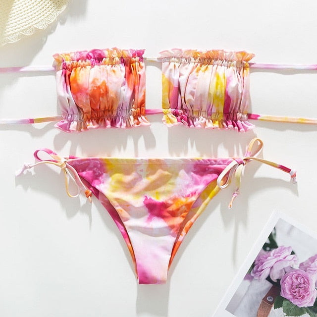 Ruffle Me Right Bikini Set