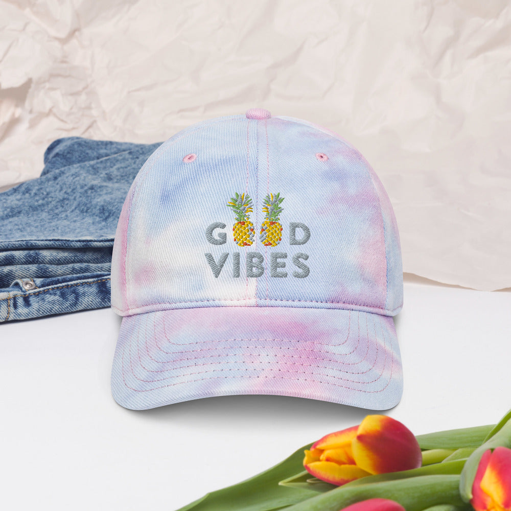 Good Vibes Tie dye hat