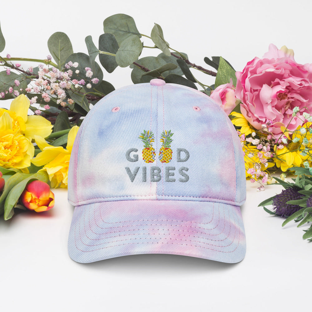 Good Vibes Tie dye hat