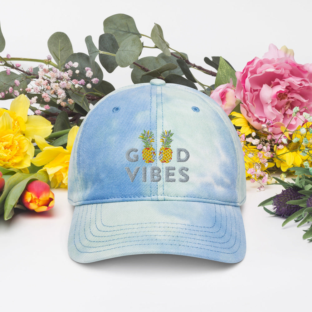 Good Vibes Tie dye hat