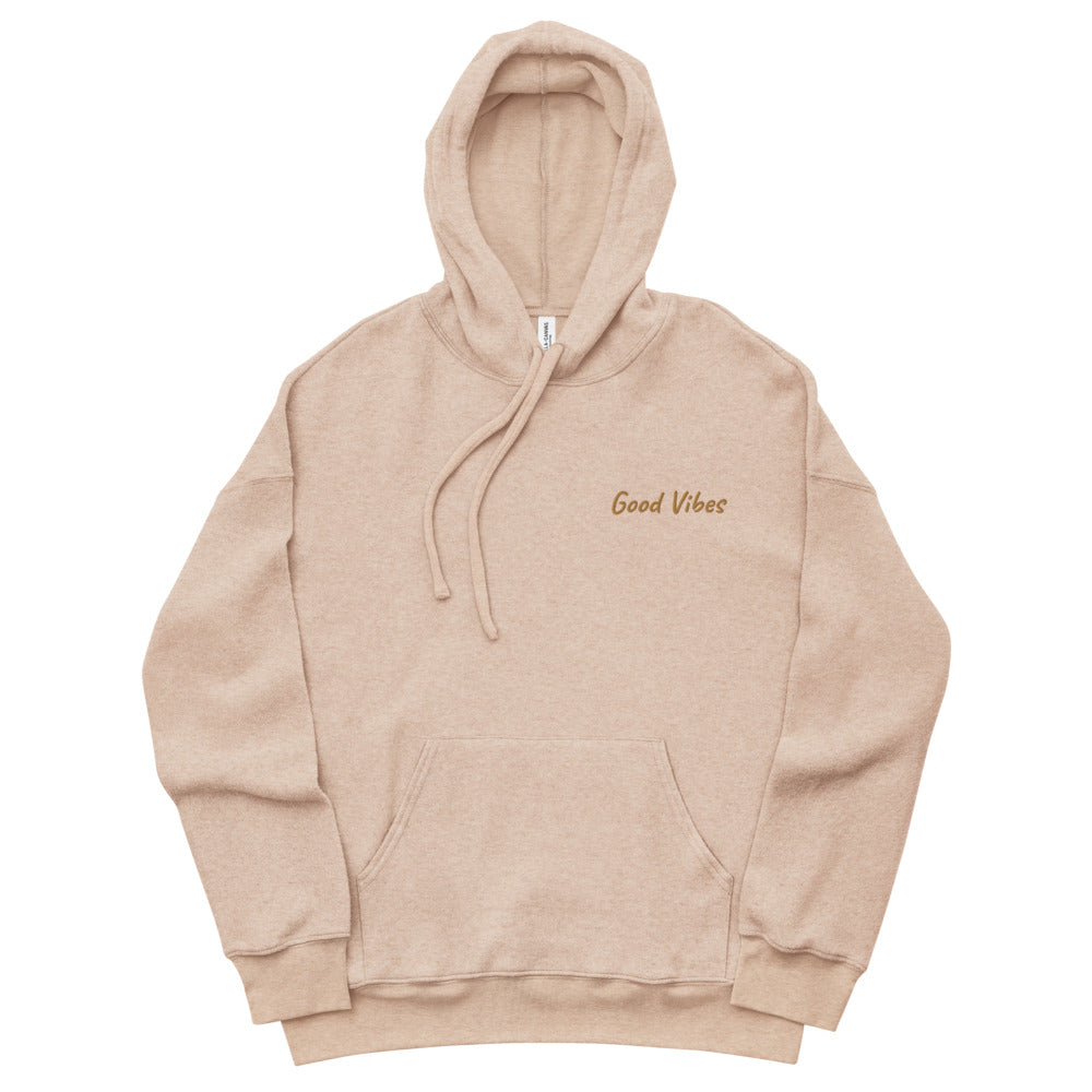 Good Vibes Golden Sueded Fleece Hoodie